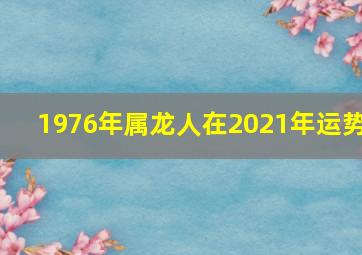 1976年属龙人在2021年运势