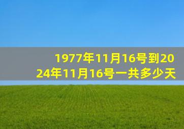 1977年11月16号到2024年11月16号一共多少天