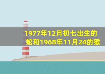 1977年12月初七出生的蛇和1968年11月24的猴