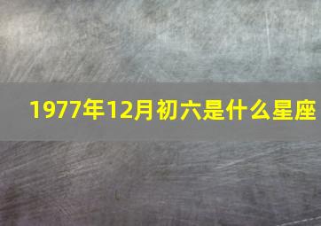 1977年12月初六是什么星座