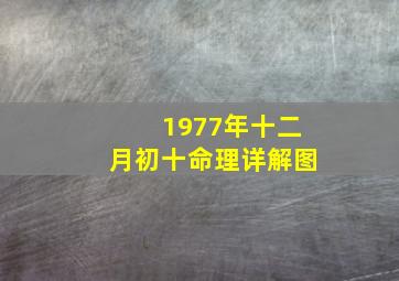 1977年十二月初十命理详解图