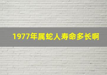 1977年属蛇人寿命多长啊