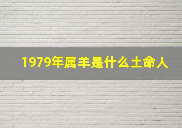 1979年属羊是什么土命人