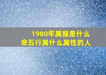 1980年属猴是什么命五行属什么属性的人