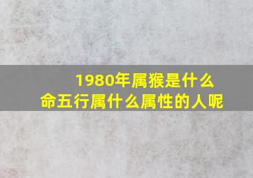 1980年属猴是什么命五行属什么属性的人呢