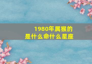 1980年属猴的是什么命什么星座