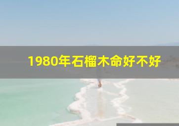 1980年石榴木命好不好