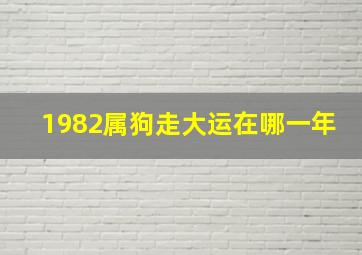 1982属狗走大运在哪一年