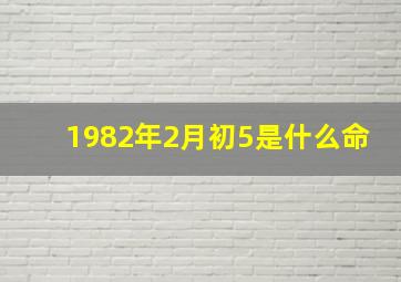 1982年2月初5是什么命