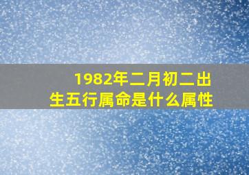 1982年二月初二出生五行属命是什么属性