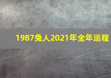 1987兔人2021年全年运程