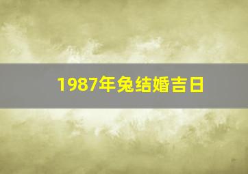 1987年兔结婚吉日