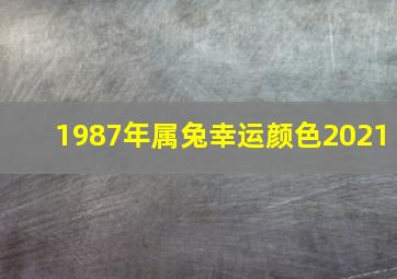 1987年属兔幸运颜色2021