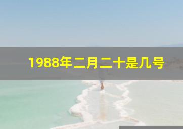 1988年二月二十是几号