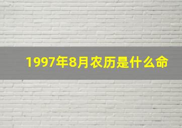 1997年8月农历是什么命