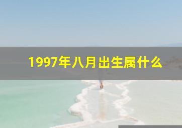 1997年八月出生属什么