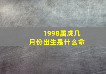 1998属虎几月份出生是什么命