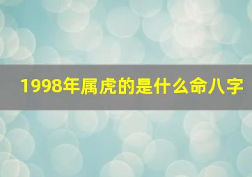 1998年属虎的是什么命八字