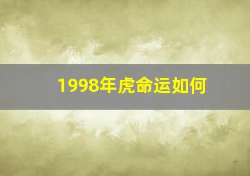 1998年虎命运如何