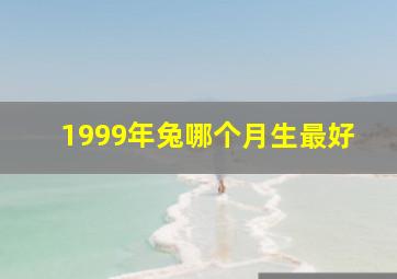 1999年兔哪个月生最好