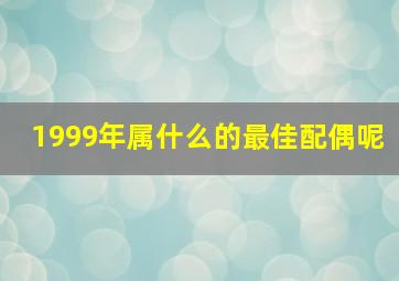 1999年属什么的最佳配偶呢