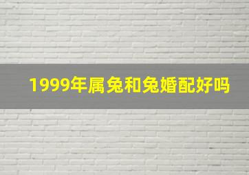 1999年属兔和兔婚配好吗