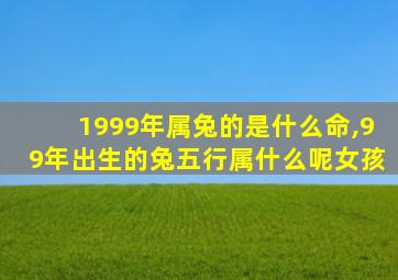 1999年属兔的是什么命,99年出生的兔五行属什么呢女孩