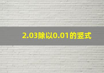 2.03除以0.01的竖式