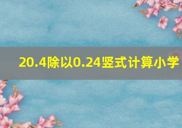 20.4除以0.24竖式计算小学