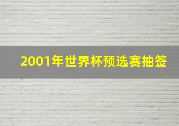 2001年世界杯预选赛抽签