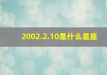 2002.2.10是什么星座