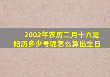 2002年农历二月十六是阳历多少号呢怎么算出生日