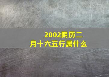 2002阴历二月十六五行属什么