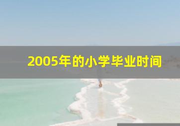 2005年的小学毕业时间