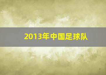 2013年中国足球队