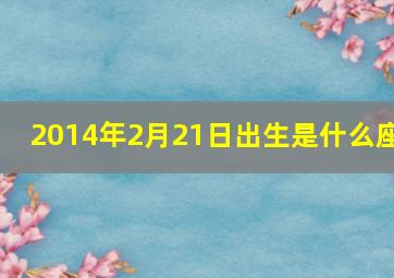 2014年2月21日出生是什么座