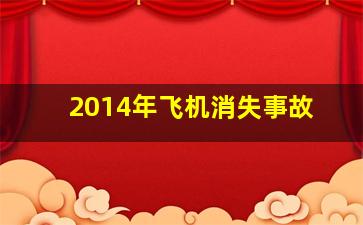 2014年飞机消失事故