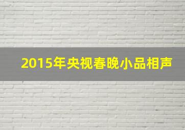 2015年央视春晚小品相声