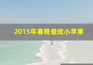 2015年春晚最炫小苹果