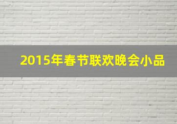 2015年春节联欢晚会小品