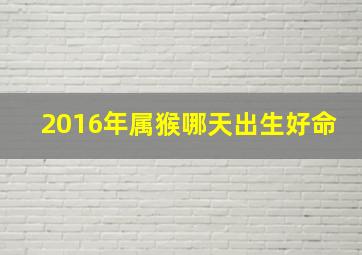 2016年属猴哪天出生好命