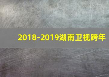 2018-2019湖南卫视跨年