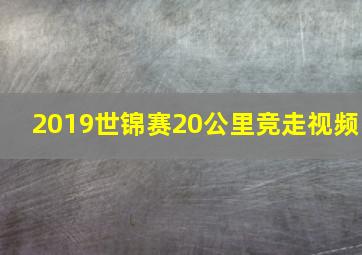 2019世锦赛20公里竞走视频