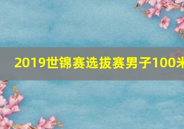 2019世锦赛选拔赛男子100米