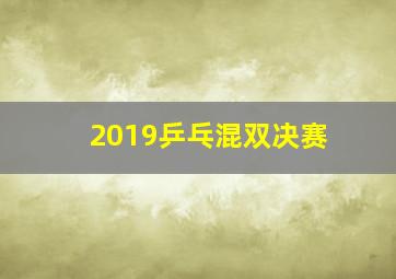 2019乒乓混双决赛