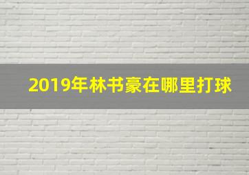 2019年林书豪在哪里打球