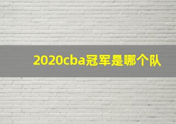 2020cba冠军是哪个队