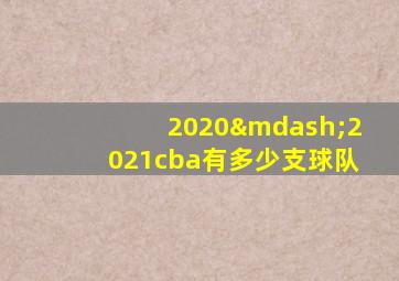 2020—2021cba有多少支球队