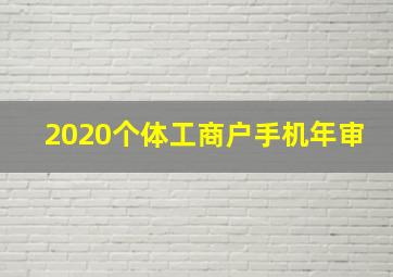 2020个体工商户手机年审