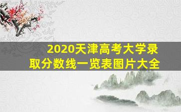 2020天津高考大学录取分数线一览表图片大全